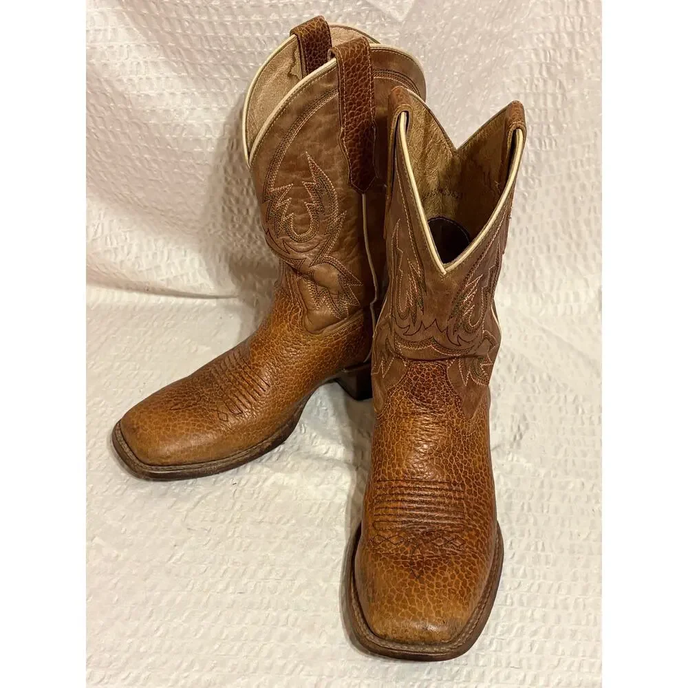 Cody James Handcrafted Mexico Bison Print Leather Western Cowboy Boots Men’s 7D